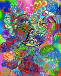 Oiseau parmi les feuilles, 2011